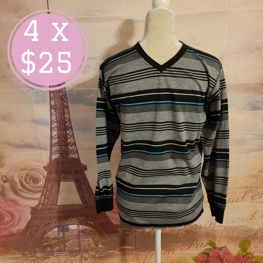 Street Rules striped long sleeves tee